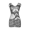 951771 robe long dos ouvert avec resille noir taille unique