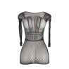 951931 robe courte en résille avec dos nu taille unique