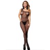 952037 bodystocking une épaule réseille avec diamants noir taille unique