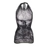 952075 robe courte en résille avec détail dos et coeur noir taille unique