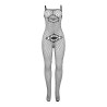 952112 bodystocking resille avec details sur la poitrine et le ventre noir taille unique