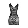 952167 robe court en résille élastique noir taille unique