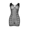 952167 robe court en résille élastique noir taille unique