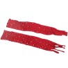 952181 bodystocking resille avec gants et diamants rouge taille unique