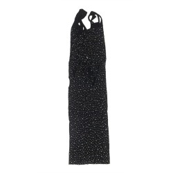 952198 robe resille avec diamants brillants noir taille unique