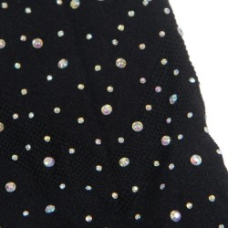 952198 robe resille avec diamants brillants noir taille unique