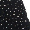 952198 robe resille avec diamants brillants noir taille unique