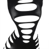 952266 robe résille élastique manches longues noir taille unique