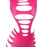 952273 robe résille élastique manches longues rose taille unique
