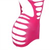 952273 robe résille élastique manches longues rose taille unique