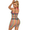 952341 robe réseille arc-en-ciel taille unique