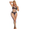 952358 robe résille col licou arc-en-ciel taille unique