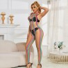 952358 robe résille col licou arc-en-ciel taille unique