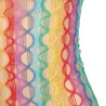 952365 robe réseille épaules nues arc-en-ciel taille unique