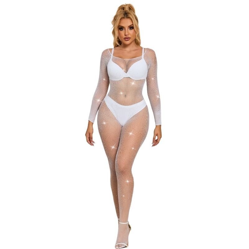 952396 bodystocking resille avec losanges manches longues blanc taille unique 952396 bodystocking resille avec losanges manches longues blanc taille unique