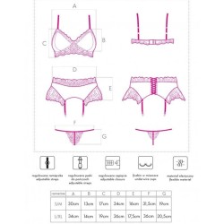 nahir lc 20214 soutien-gorge + culotte + porte-jarretelles s-m