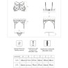 soledad lc 20217 soutien-gorge + culotte + jarretière s-m