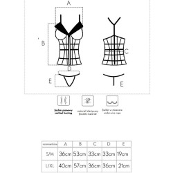 laura lc 20215 corset + string s-m