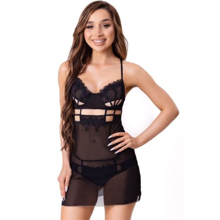 maia 20247 babydoll + string noir s-m