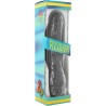vinyle p-shape vibrateur pénis noir 20 cm