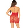 robe mini en maille imprimé coeur rouge taille unique
