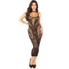 robe longue ajustée sans coutures noire taille unique