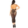 robe longue ajustée sans coutures noire taille unique