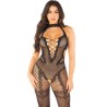 bodystocking en maille sans fourreau noir taille unique