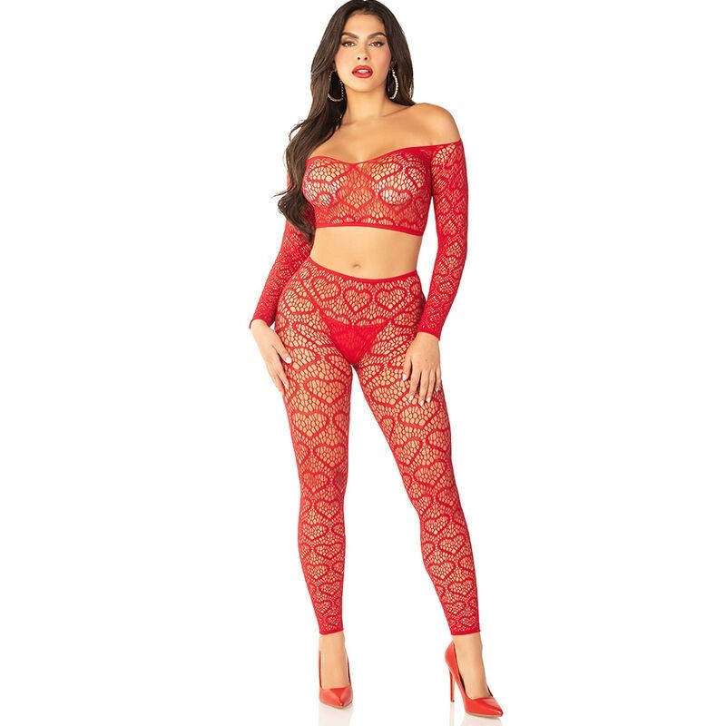 crop top + bas rouge taille unique crop top + bas rouge taille unique