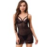 peignoir + chemise + string melisenda cf 1709 noir s