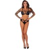 peignoir + chemise + string melisenda cf 1709 noir s