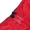 953904 chemisier de nuit en soie et dentelle + culotte rouge l-xl