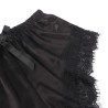 953935 chemise de nuit décontractée en soie + pantalon en dentelle noir s-m