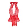 953980 body sexy a volants + ceinture rouge l-xl