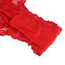 953980 body sexy a volants + ceinture rouge l-xl