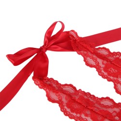 953980 body sexy a volants + ceinture rouge l-xl