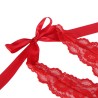 953980 body sexy a volants + ceinture rouge l-xl