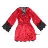 954024 caraco dos transparent en dentelle + string rouge-noir l-xl