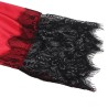 954024 caraco dos transparent en dentelle + string rouge-noir l-xl