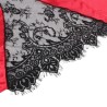 954024 caraco dos transparent en dentelle + string rouge-noir l-xl