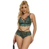 954086 soutien-gorge + culotte dentelle vert s-m