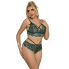 954086 soutien-gorge + culotte dentelle vert s-m