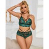 954086 soutien-gorge + culotte dentelle vert s-m