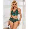 954086 soutien-gorge + culotte dentelle vert s-m