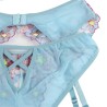 954116 soutien-gorge + culotte avec porte-jarretelles motif floral bleu l-xl