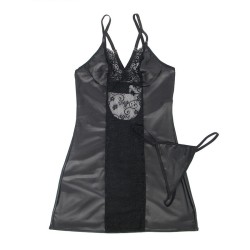 954178 robe + string cuir noir l-xl