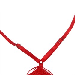 954253 robe à bretelles + string rouge l-xl