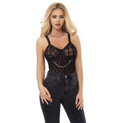 9542277 body avec chaînes + porte-jarretelles noir l-xl