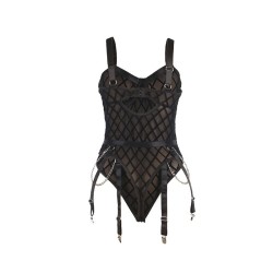 9542277 body avec chaînes + porte-jarretelles noir l-xl