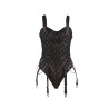 9542277 body avec chaînes + porte-jarretelles noir l-xl